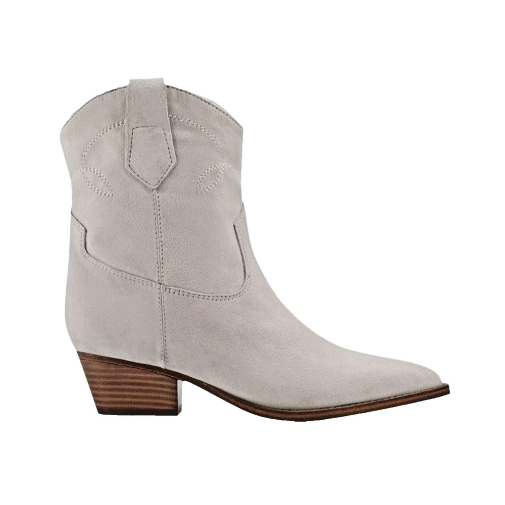 Marc Fisher Nonie Cowboy Bootie | Size 8 | Western Style | Tan Suede
